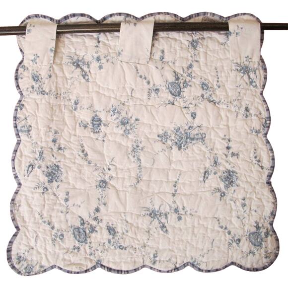 Summer's Day Table Mat Quilted Wall Hanging Shakespeare Blue Plaid 18x18" NEW - Picture 2 of 2